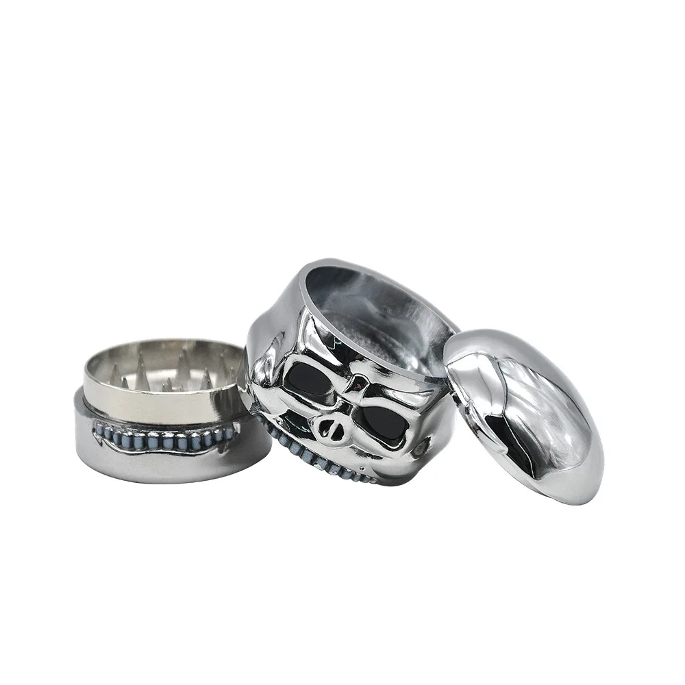 Металлические зубцы 3 слоя 50 мм череп металл травы табак специи мясорубка