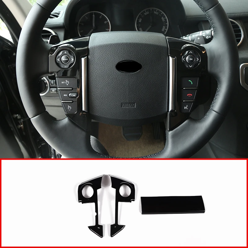 Накладка на руль, Наклейка ABS хром для Land Rover Discovery 4 LR4 2010-, автомобильные аксессуары для freelander 2 2013