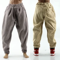 in stock 16 soldier figure pants hip hop loose casual turnip pants black warm gray light khaki clothes for 12 male body