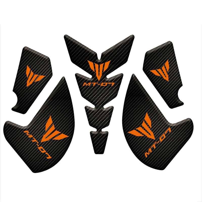 Противоскользящая наклейка на бак мотоцикла MT07 боковая защитная накладка колено