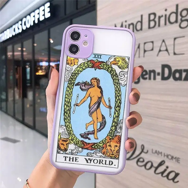 

Tarot Card Series mystery art Phone Case matte transparent For iphone 7 8 11 12 plus mini x xs xr pro max cover