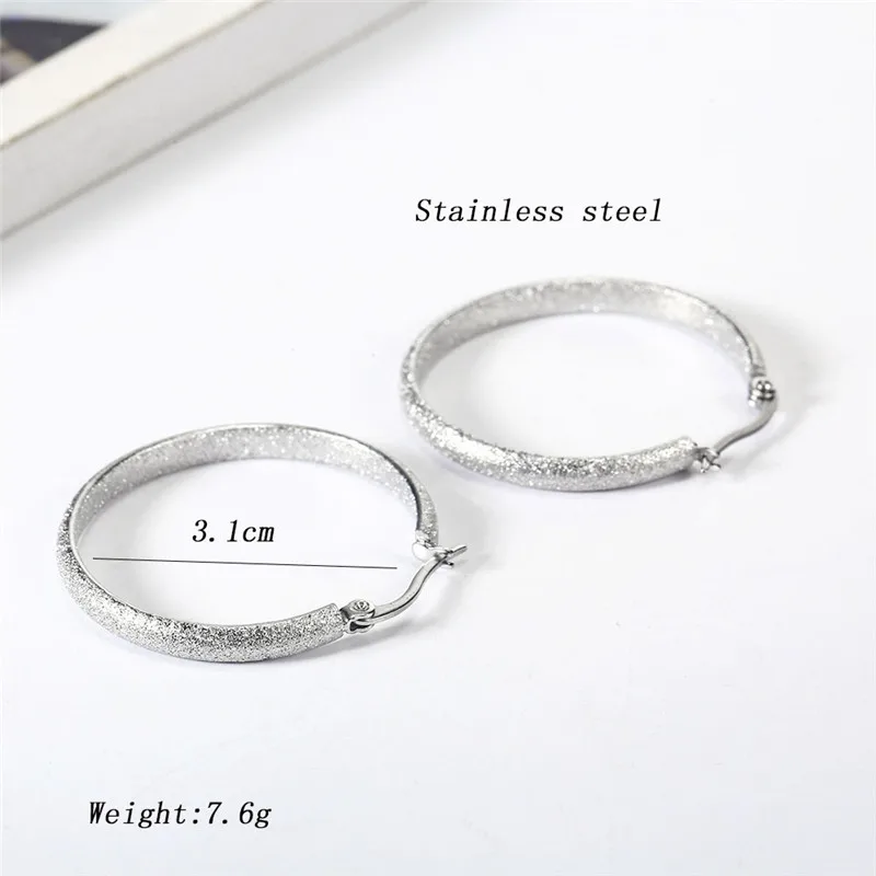 OUFEI очаровательные серьги-кольца Женские Ювелирные изделия из нержавеющей стали