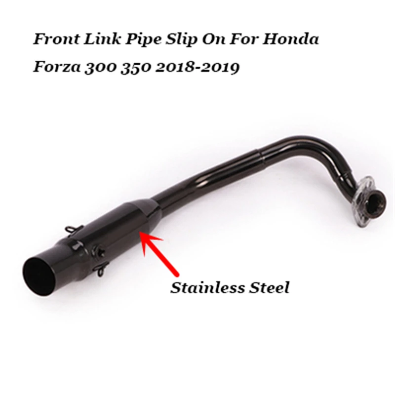 Slip On For Honda FORZA 300 forza300 350 2018 2019 Motorcycle Exhaust Escape Modified Carbon Mid Link Pipe Muffler Scooter - - Racext 21