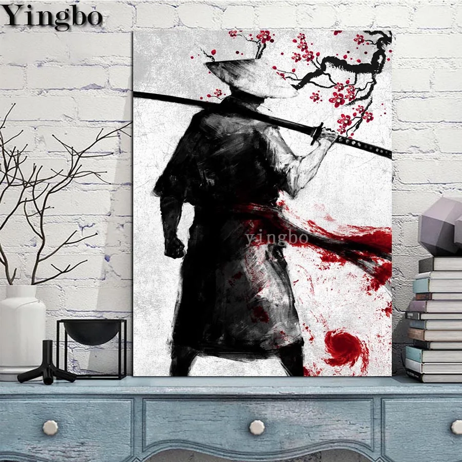 

Japan Samurai 5D Diamond Painting Kits Full Square Hero Diamond Embroidery Mosaic Cross Stitch Supplies Decor Diamond Art