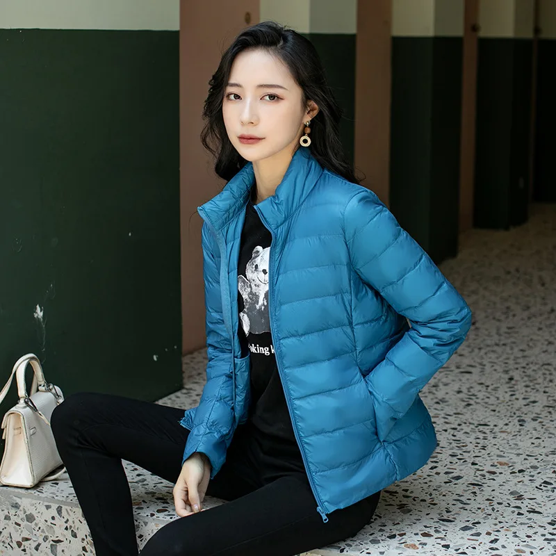 

Женское зимнее пальто, новинка 2022 светильник Кая куртка на белом утином пуху, приталенная женская зимняя пуховая куртка, портативное ветроз...