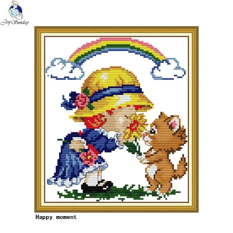 Набор для вышивки крестиком Happy Moment набор рукоделия с рисунком маленькой девочки