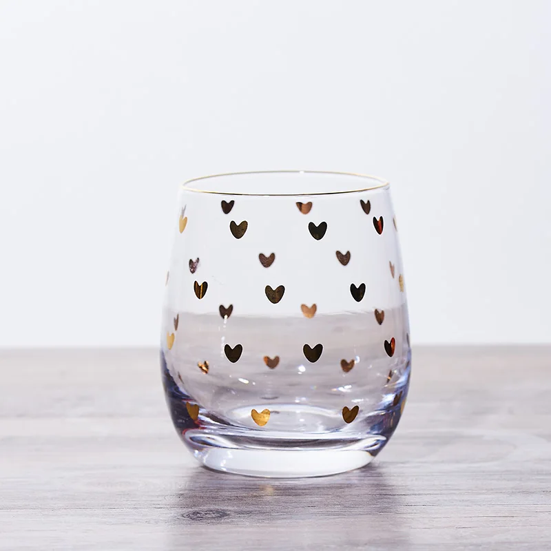 Стеклянная чашка с золотым сердечником 370 мл |