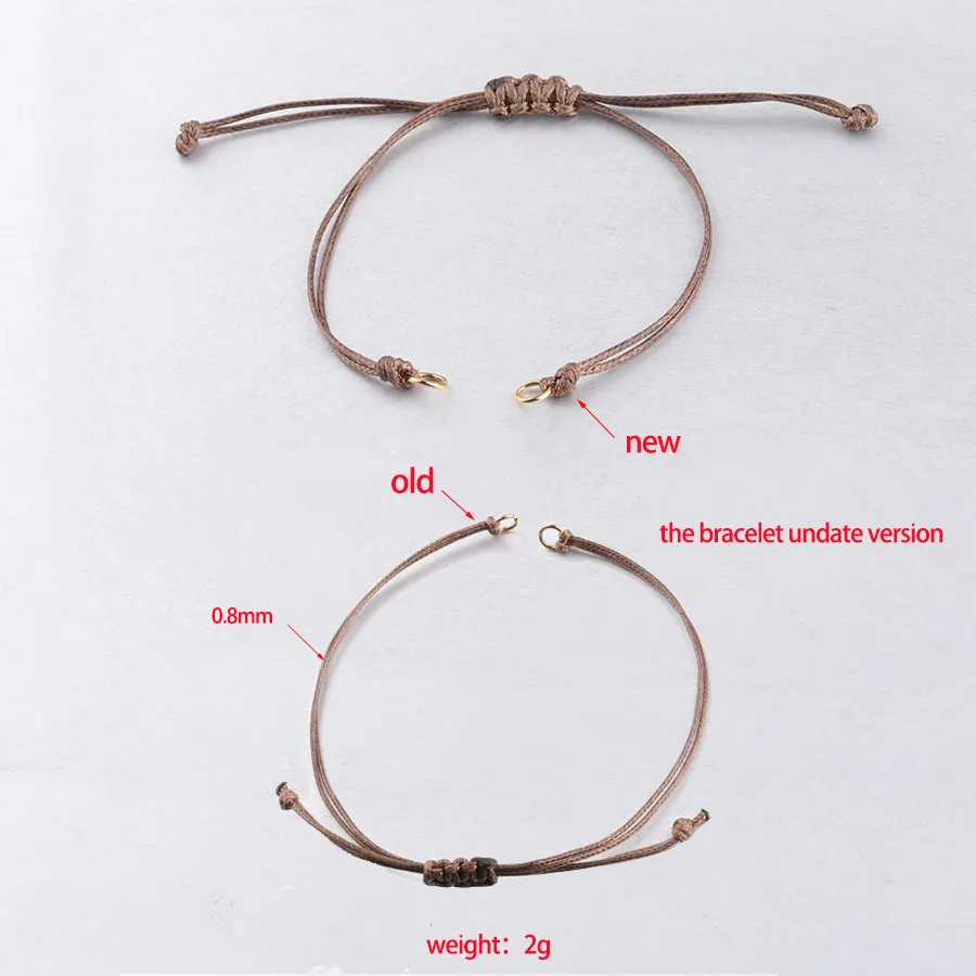 The New Hot Selling 0.8mm Thin DIY Hand Woven Wax Rope Bracelet Wax Rope Decorative Bracelet Jewelry Accessories Can Be Adjusted