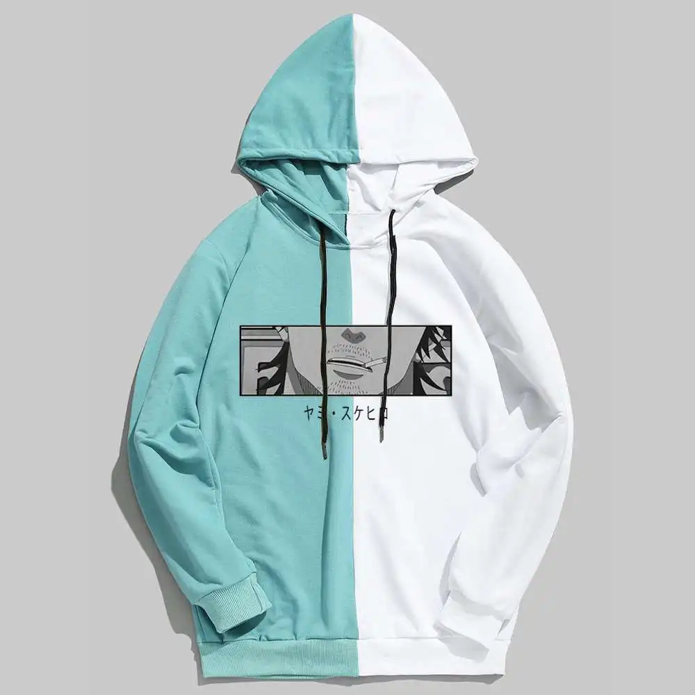 

Толстовка с капюшоном с рисунком черного клевера, толстовка с капюшоном в стиле Харадзюку, свитшот с рисунком манги, пуловер с длинным рукав...