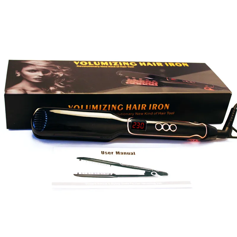 Black rose with box Новейший утюжок для наращивания волос, утюжок для выпрямления волос, цифровой плоский утюжок с ЖК-дисплеем, утюжок для выпрямления волос, инструменты для укладки - Цвет: Black rose with box
