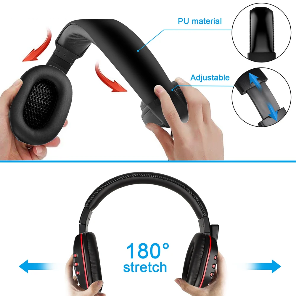 Игровая стереогарнитура Для PS5 PS4 шумоподавляющие Накладные наушники с