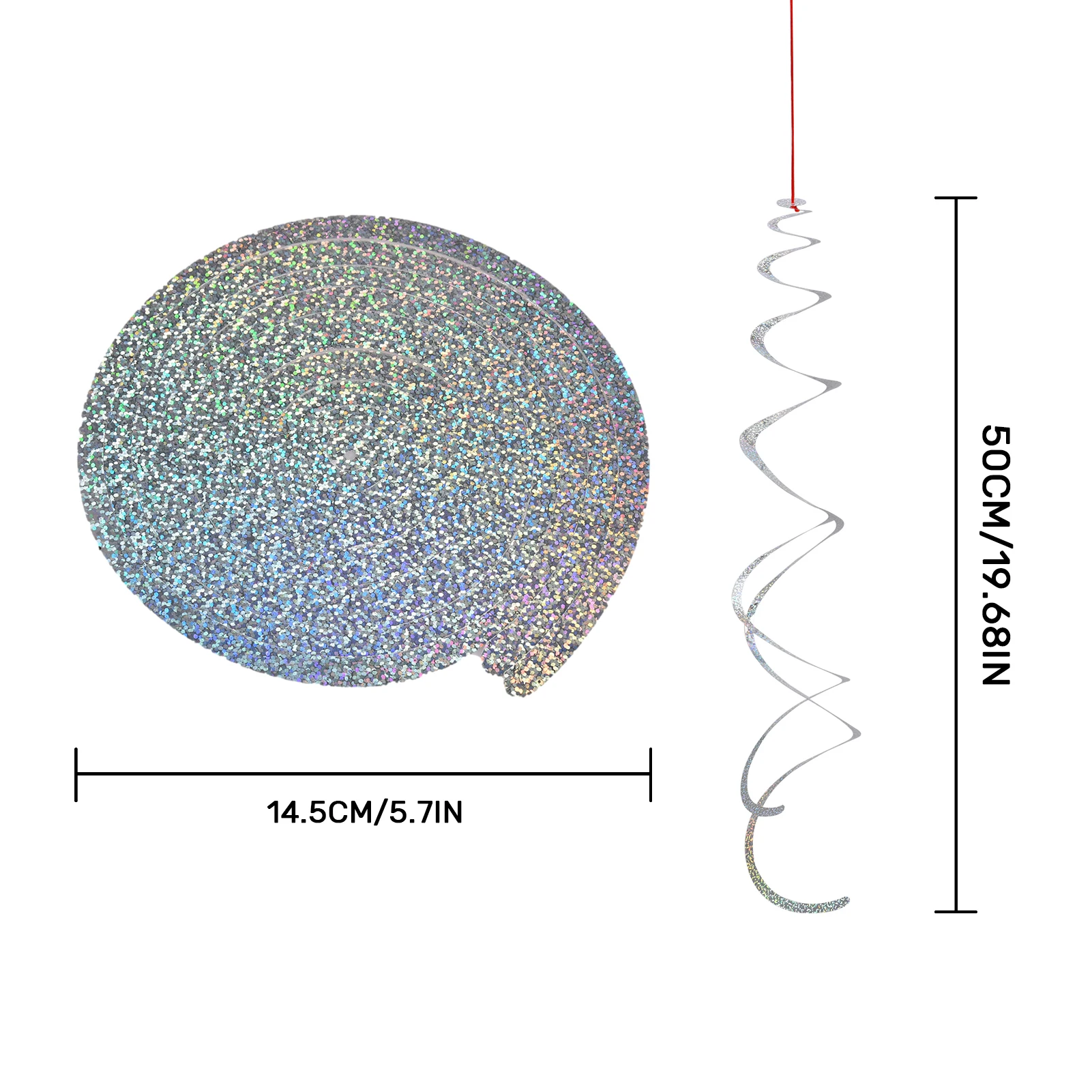 

10pcs Bird Repeller Spiral Reflector Reflective Sparkly Bird Scare Tool Garden Tree Pendant Outdoor Yard Decoration