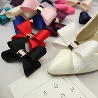 1 pair shoe accessories bowknot for women bow shoe decoration shoe charms diy colorful
