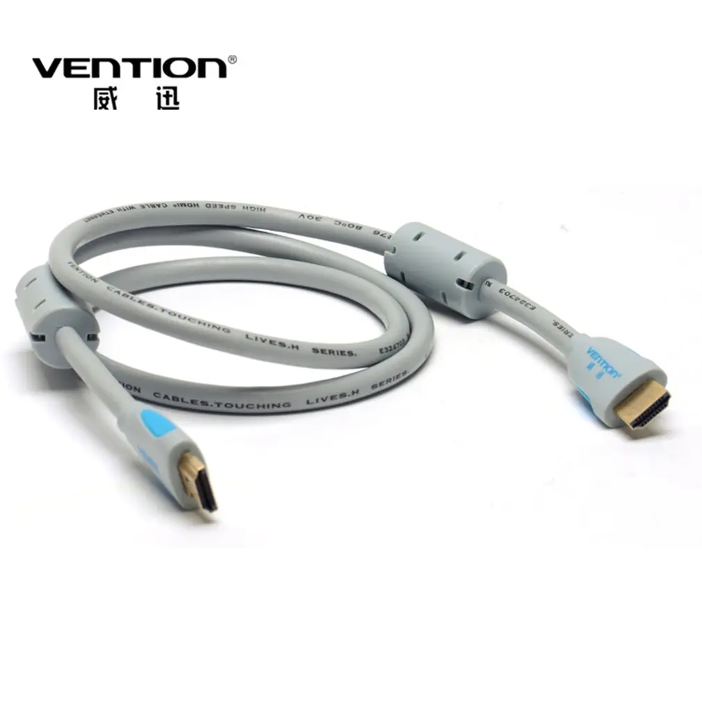 Vention HDMI кабели двойное магнитное кольцо стандарт папа 2 0 4K 1080P Ethernet для ПК Blu Ray DVD tv|