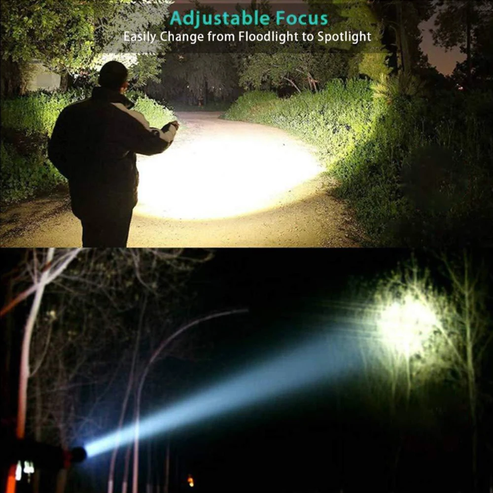 16000LM USB Rechargeable Flashlight Super Bright Magnetic LED Torch with Cob Sidelight a pocket clip Zoomable for Camping read | Освещение
