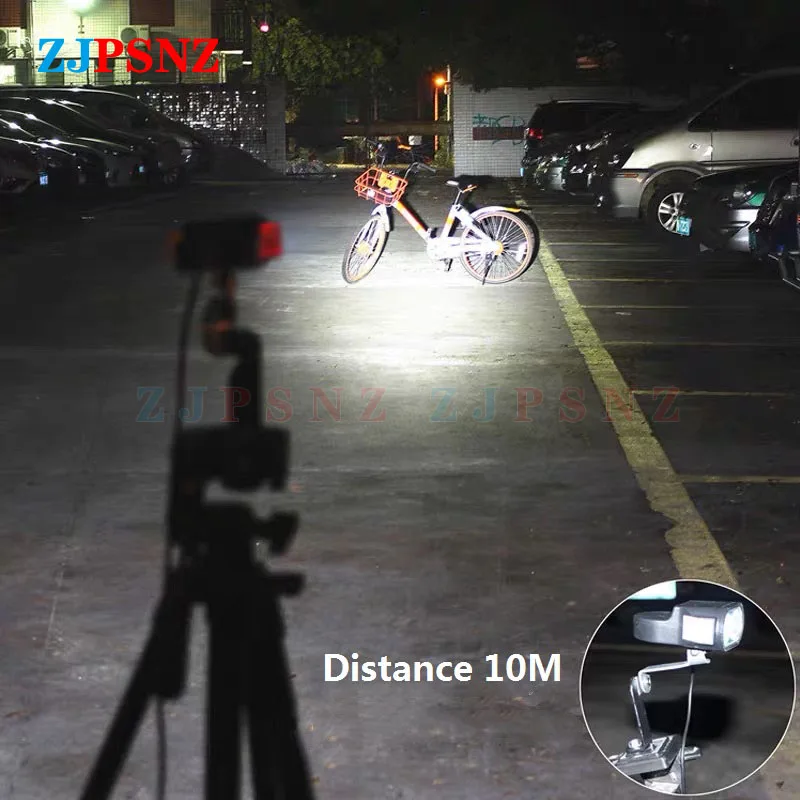 

36v-60v 2 in 1 LED Horn Light Waterproof Lamp Motorcycles Bicycle Headlight Outdoor Cycling Light Lamp With Bracket High Quality