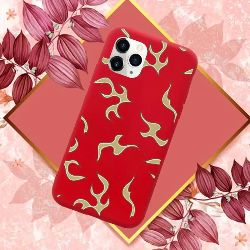 

Fashion Flame Fire Phone Case Candy Color for iPhone 11 12 mini pro XS MAX 8 7 6 6S Plus X SE 2020 XR