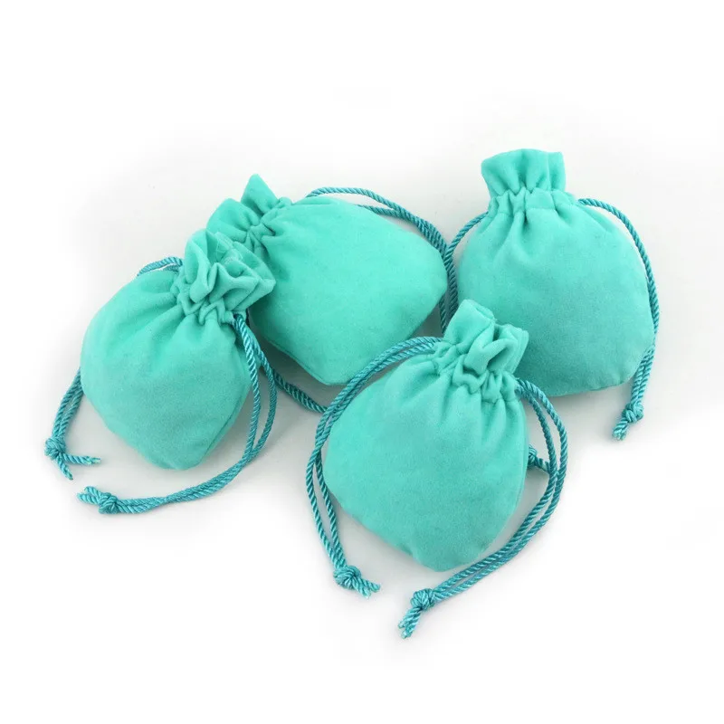 

DoreenBeads 5PCs Jewelry Bags Cotton Drawstring Bags U-shaped Lake Blue Stripe 10cm x 8cm