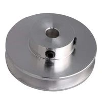 silver aluminum alloy 41x16mm single groove 6 12mm fixed bore pulley for motor shaft 3 5mm pu round belt