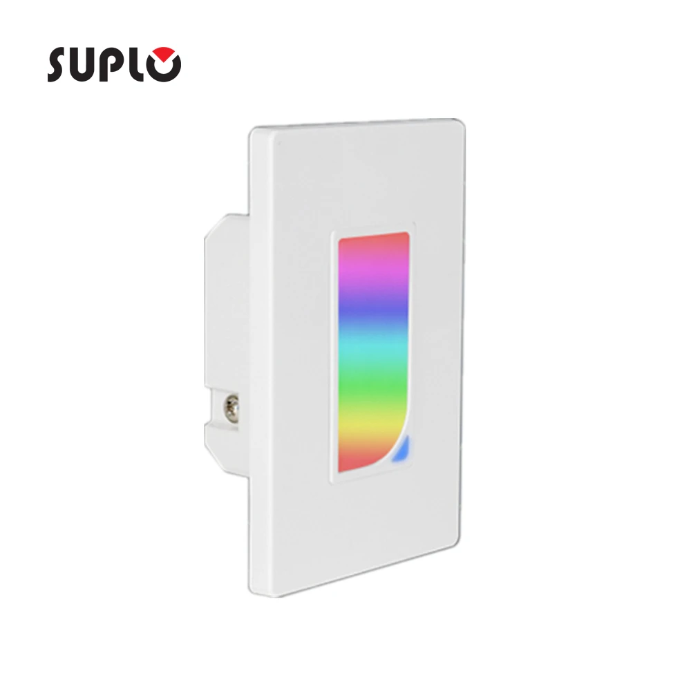 

SUPLO Smart Wifi In-Wall LED RGB Scene Light Switch In Color Changing Wall With Remote Voice Control