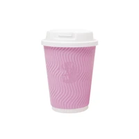 50pcs high quality coffee cup disposable milk tea cup double paper packaging soy hot drinks cup 8oz 10oz party drinking cup