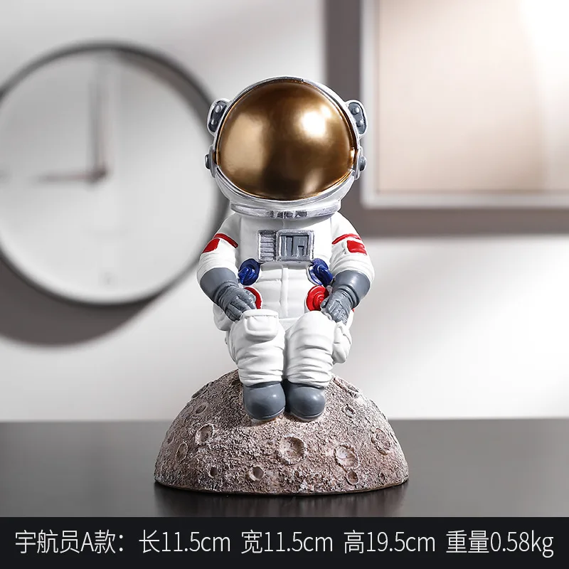 

Cute Nordic Style Creative Astronaut Moon Home Decor Storage Resin Crafts Ornaments Living Room Decoration Accessories