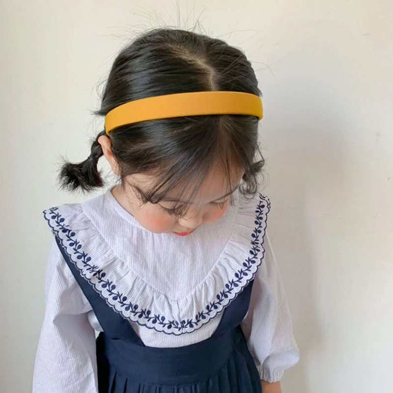 

Children's Hairband Korea Style Girl Hair Hoop Cute Kids Headband Kids Headwear Solid Color Crude Elastic Hair Hoop Accessories