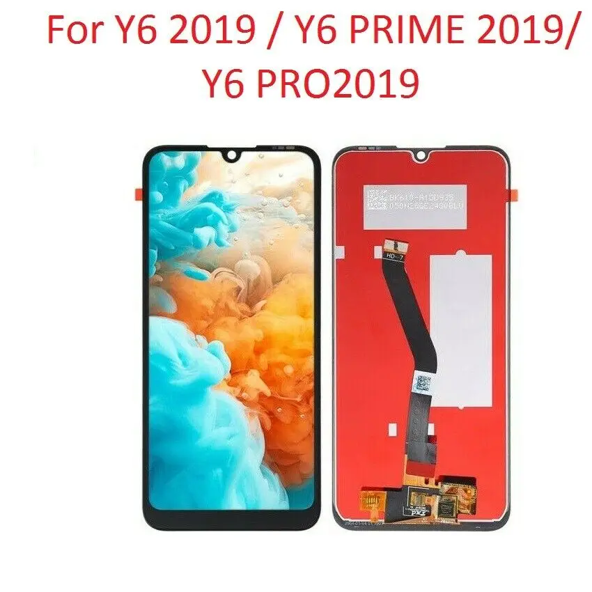 For Huawei Y6/Y6 Prime/Y6 Pro (2019) LCD Display Glass Touch Screen Replacement black