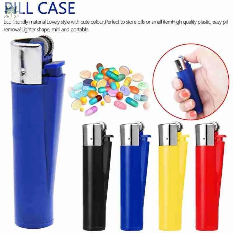

1P Hidden Lighters Storage Box Portable Medicine Box Medicine Bottle Pill Boxs Storage Tank Sealed Bins Storage Snack Container