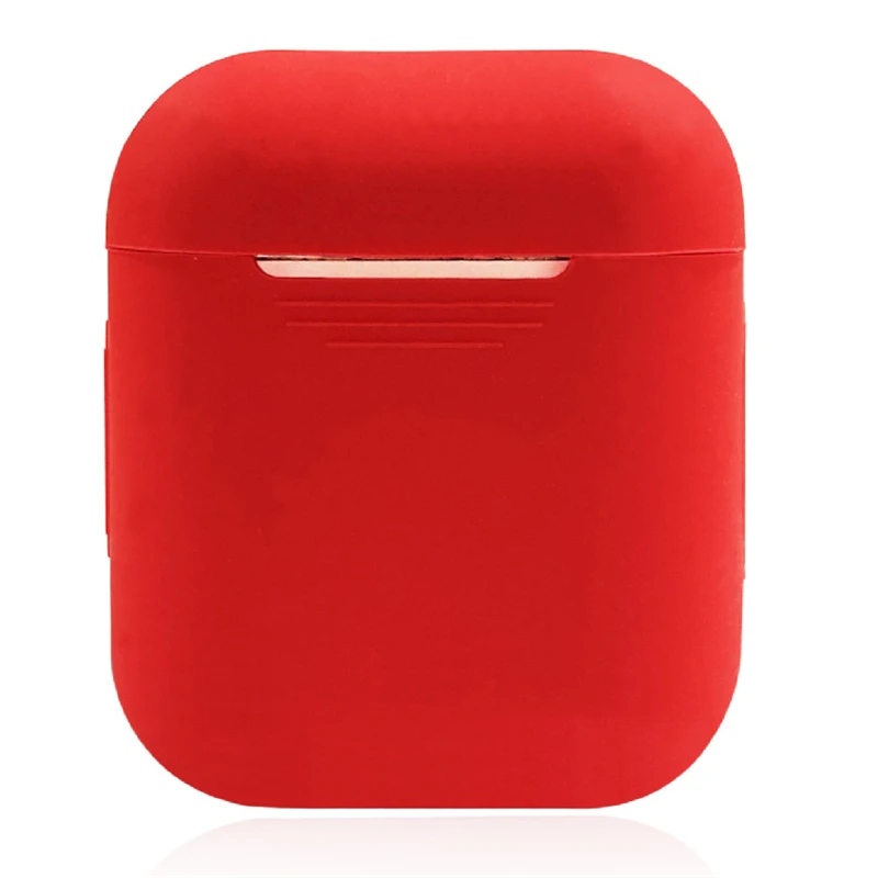 Red Силиконовый чехол Briame для Apple Airpods, ударопрочный чехол для Apple, гарнитура для Airpods, ультра тонкий защитный чехол для Air Pods - Цвет: Red