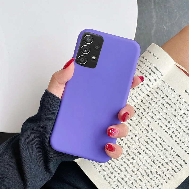 

Candy Color Soft Silicone Phone Case For Samsung Galaxy A32 4G A02S A12 A22 A42 A52 A72 A82 5G Shockproof Matte TPU Back Cover