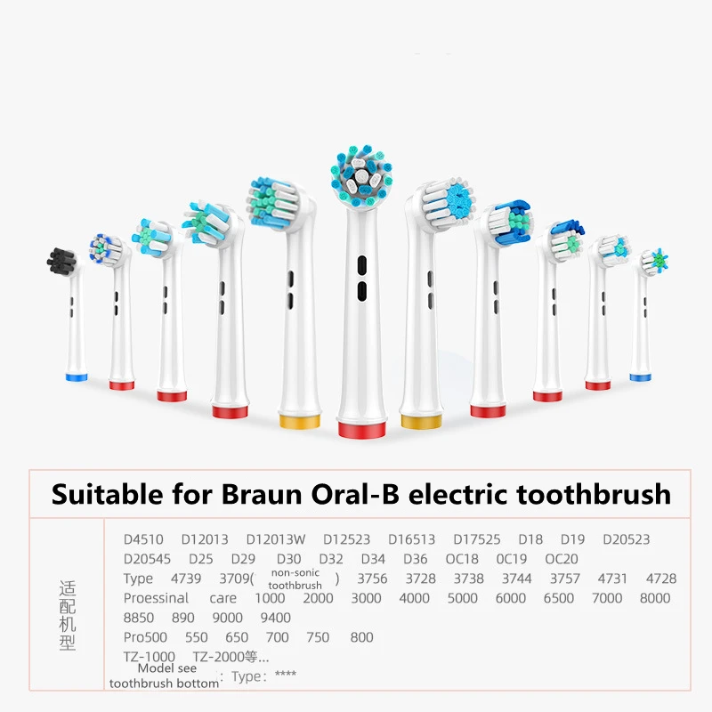 

Replacement Brush Head for Oral B Heads Toothbrush Heads for Braun Oral-B D12 D16 Junior Vitality Nozzles D20 DB4510 /6500