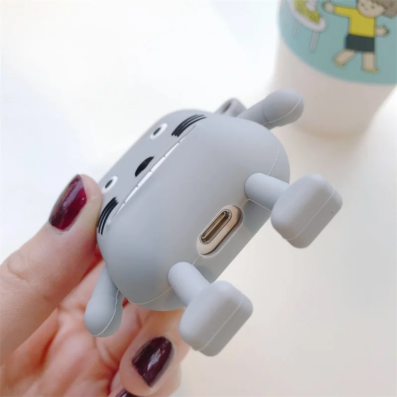 Милый японский и корейский мультфильм мягкий силиконовый Bluetooth беспроводной гарнитура Набор для Apple AirPods силиконовый чехол защитная коробка