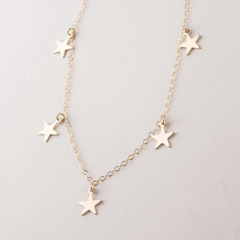 Модные ювелирные изделия 7 ожерелье со звездами ручная работа колье для женщин