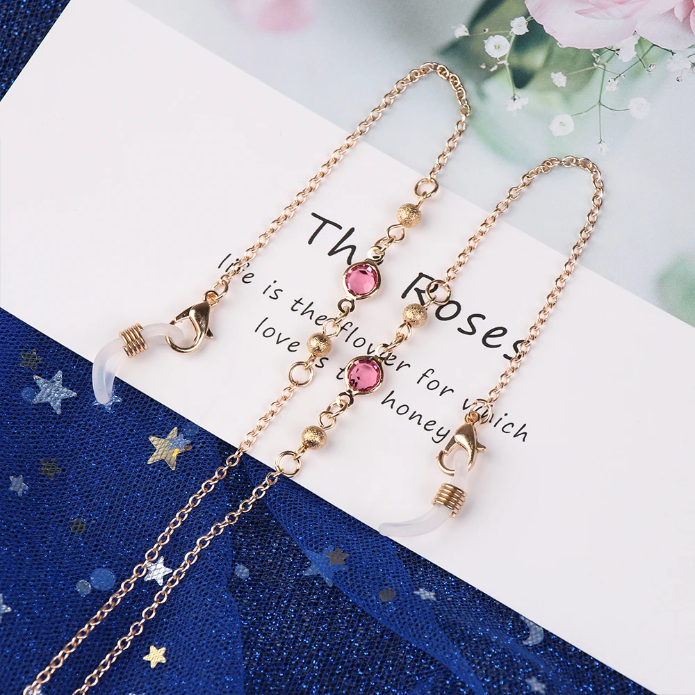 Шнурок для солнцезащитных очков металлический с нескользящей цепочкой