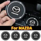 2 шт. нескользящий автомобильный коврик для водяных стаканов, Алмазный стразы, резиновый коврик для Mazda 2, 3, 4, Bk, 6G, Gh, Cx3, 6, Gj 626, Demio 323, коридор Cx9, Cx8