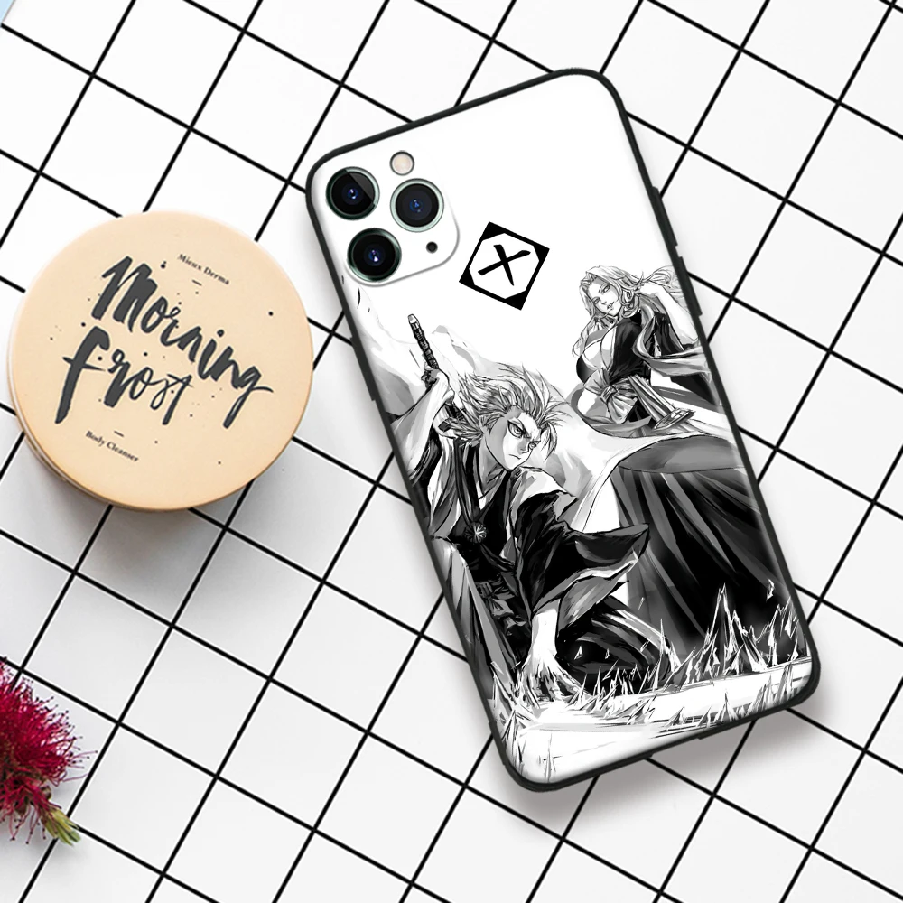 Rangiku and Toshiro отбеливатель Манга Аниме Мягкий ТПУ стеклянный чехол для телефона IPhone