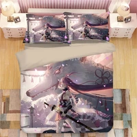 yae sakura bed linen cartoon anime duvet covers pillowcases kids anime comforter bedding sets bed linens bedclothes bed set 13