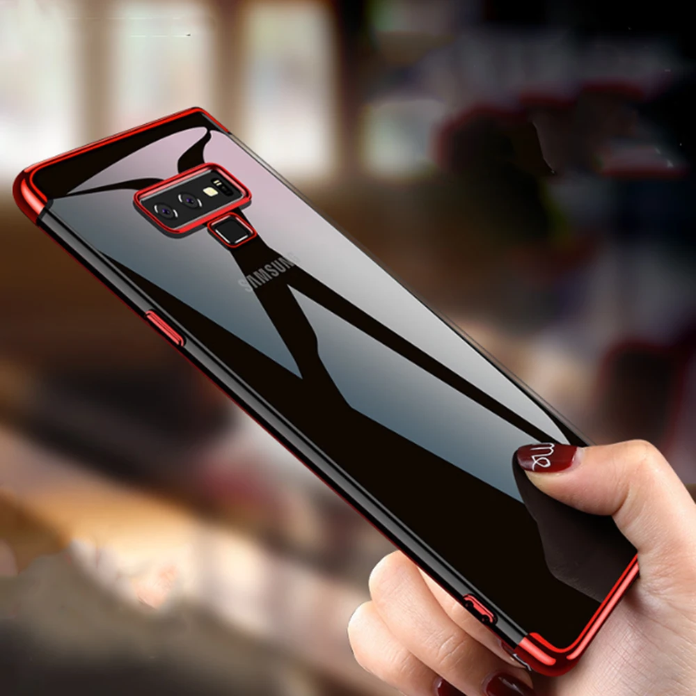 Роскошный прозрачный чехол с покрытием для телефона Samsung J4 J6 Plus S6 S7 S10 S9 J7 мягкий