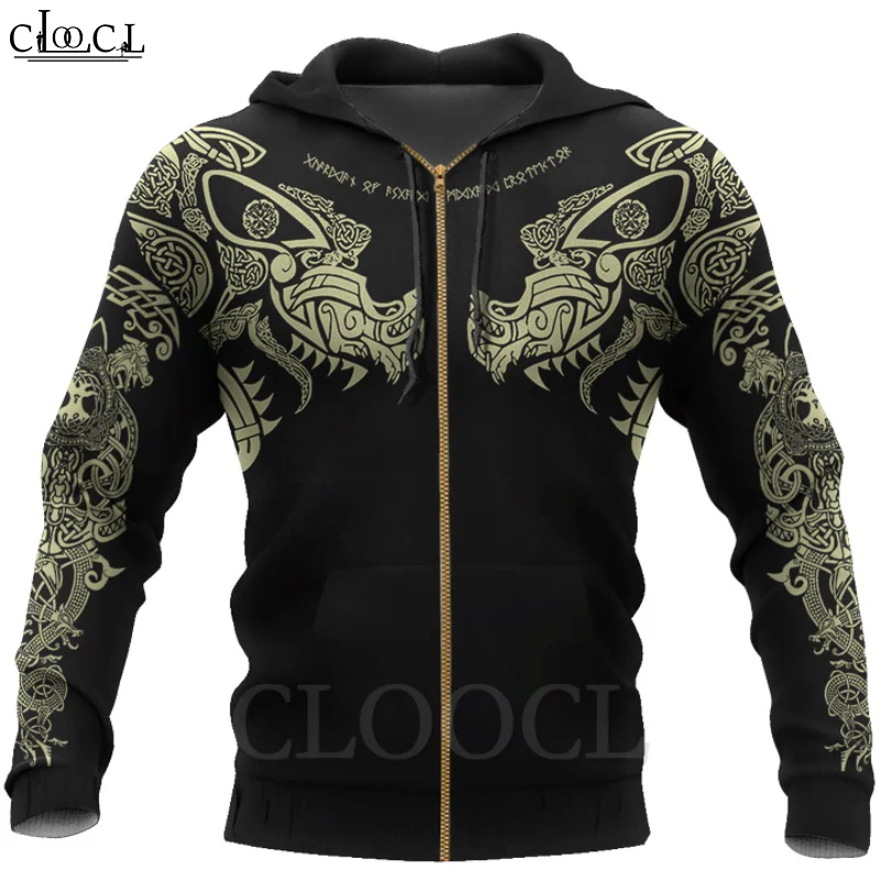 Мужские толстовки CLOOCL с 3d рисунком викингов модная толстовка капюшоном в стиле