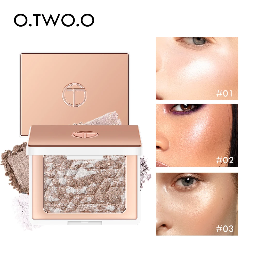 

O.TWO.O Highlighters Palette Luminizers Powder Glow Shiny Contour Highlighter Shimmer Illuminator Makeup Cosmetics for Face