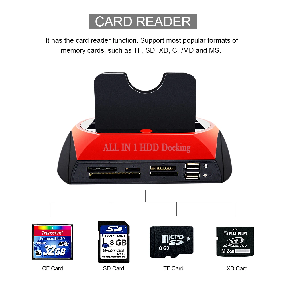 CHIPAL все в 1 HDD док-станция USB 2 0 5 &quot3 5" IDE SATA внешний Чехол Коробка Корпус жесткого