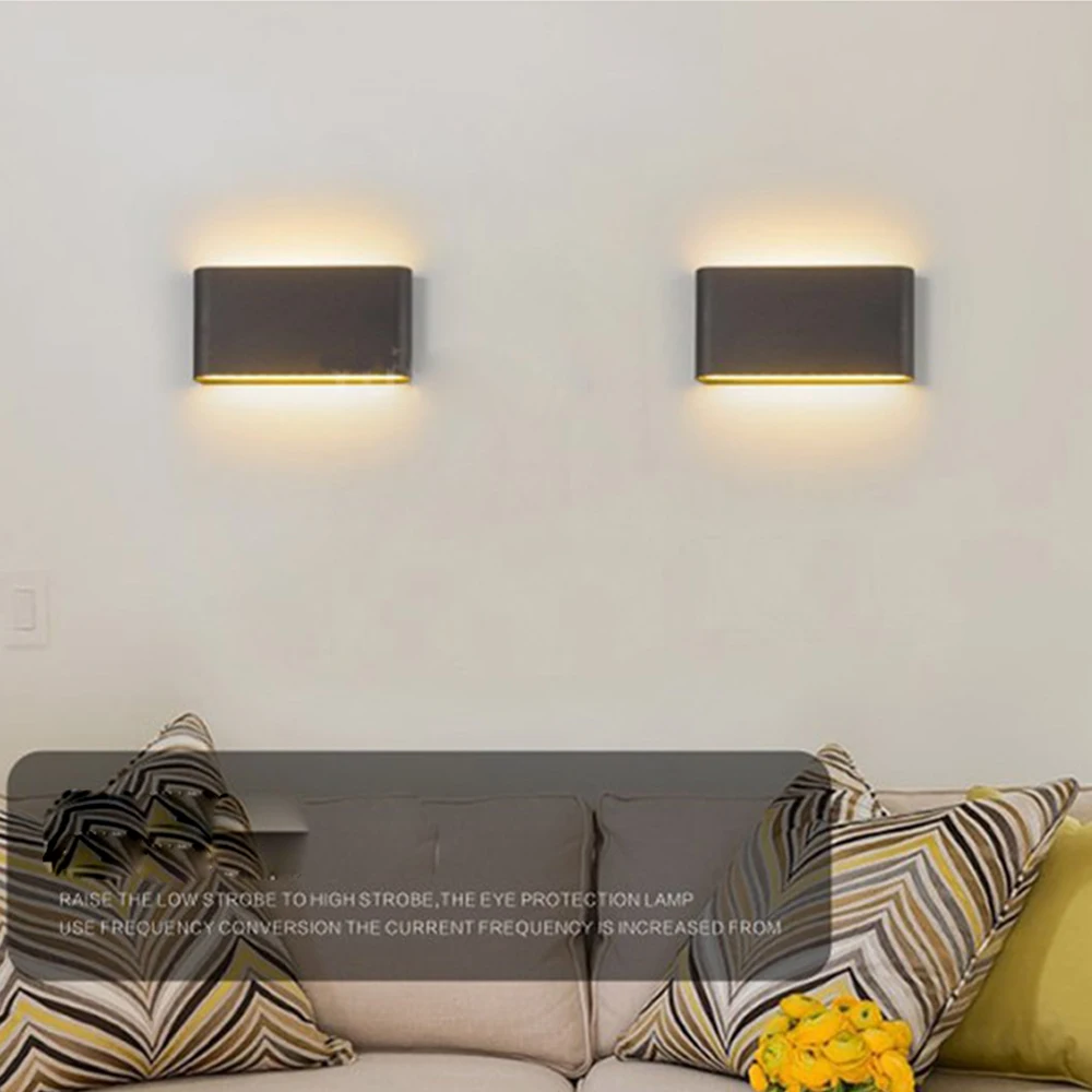 6/12 Вт современный сенсор светодиодный настенный светильник наружный