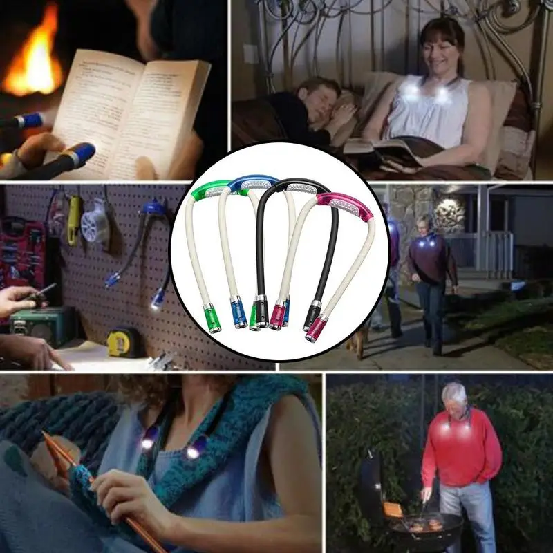 1 шт. Гибкая вязаная крючком лампа 4 цвета регулируемый светильник светодиодный