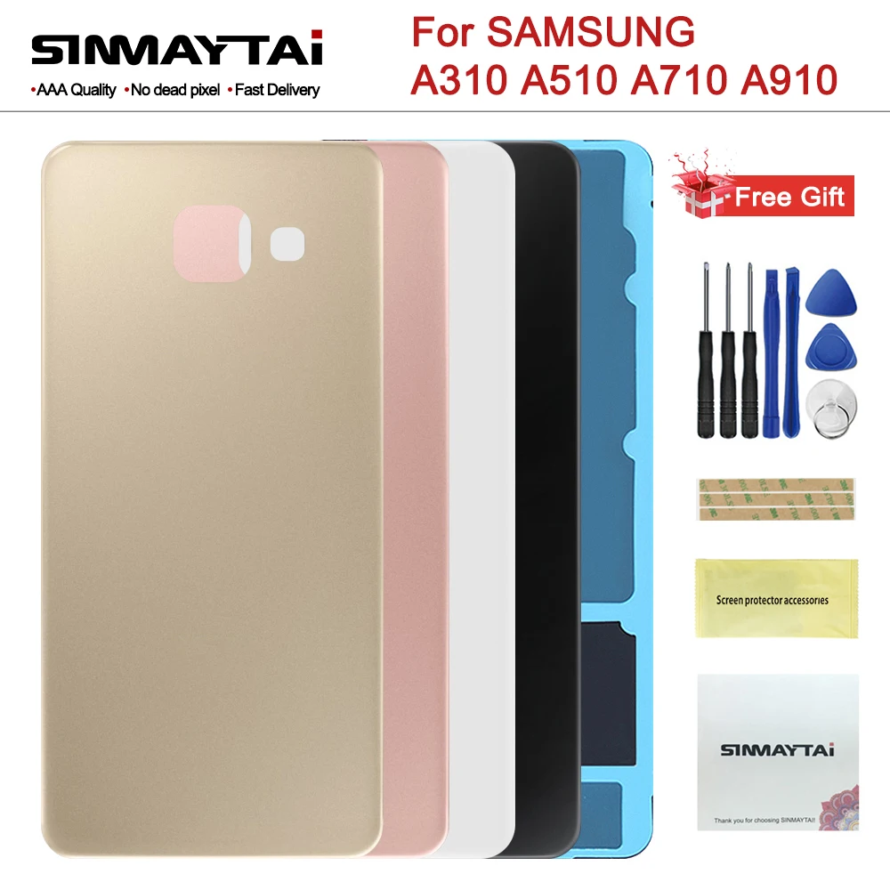 Задняя крышка батарейного отсека для Samsung Galaxy A3 A5 A7 2016 A310 A510 A710 A9 Pro A910|Корпусы и