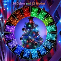 10m led christmas light usb 12modes color changing fairy string lights for wedding party holiday wreath christmas decorations