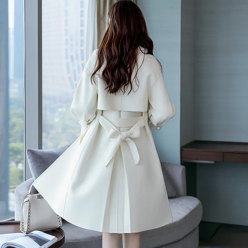 Зимнее женское Шерстяное Пальто 2020 длинная толстая куртка Двусторонняя ветровка