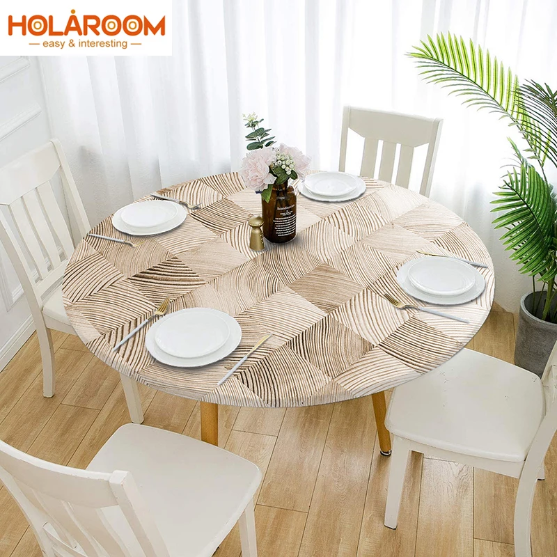 Waterproof And Oil Proof Tablecloth Round Rectangle Print Ta