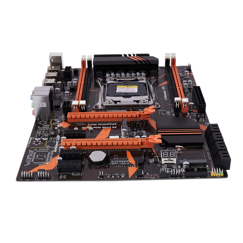 X99 LGA2011 материнская плата DDR3 128G четырехканальная RAM USB3.0 SATA3.0 NVME M.2 для Xeon LGA2011-V3