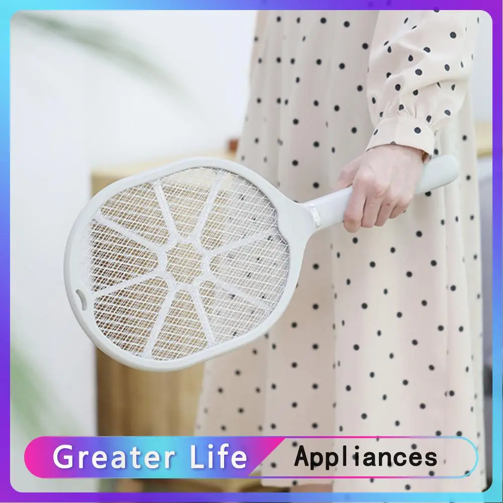 

2 in 1 Hand Held Mosquito Swatter USB Standing Electric Fly Bug Racket Lamp